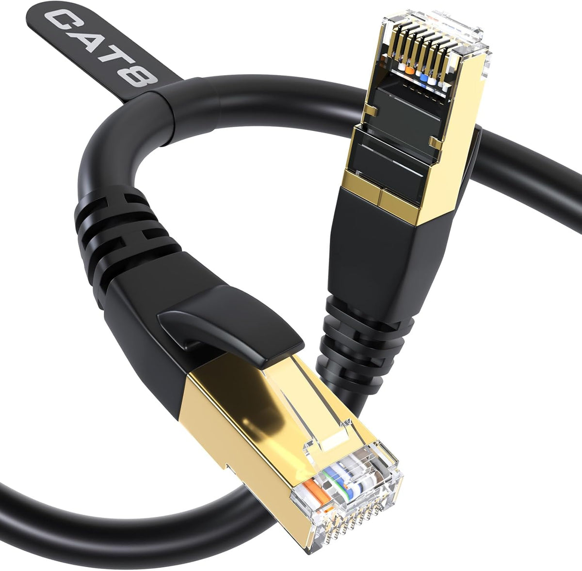 8 40Gbps 2000MHz, 6FT Cat7 Cat6 Cat5e Cat5, RJ45 DbillionDa Cat Ethernet Cable Supports High-Speed Cable, Heavy-Duty