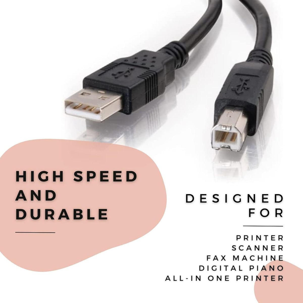 6 C3180 FEET USB Cable for HP Photosmart All-in-One Printer, Scanner, and Copier