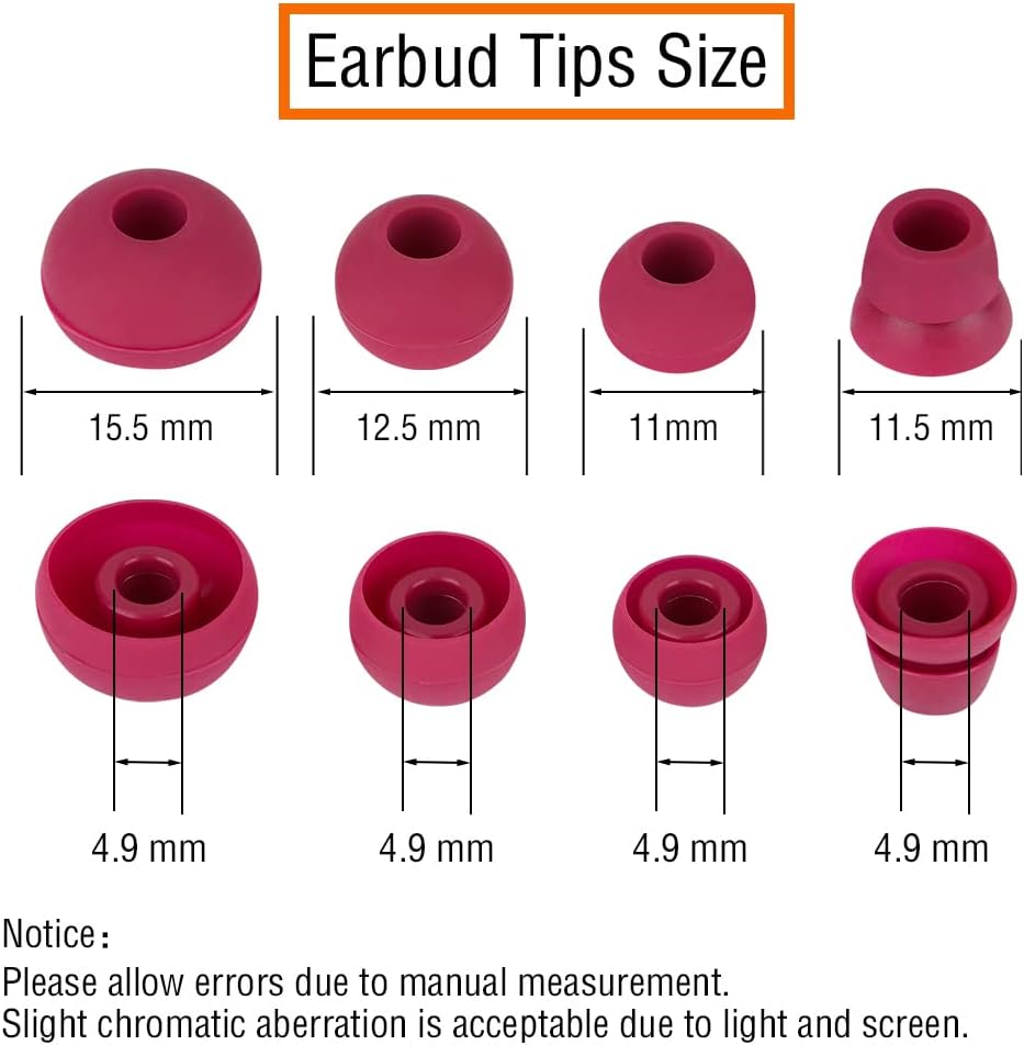 4 Pairs Earbud Replacement Tips Silicone Earbud Tips Compatible with Powerbeats 1/2/3 Wireless Beats by Dre Headphones,S/M/L and Double Flange
