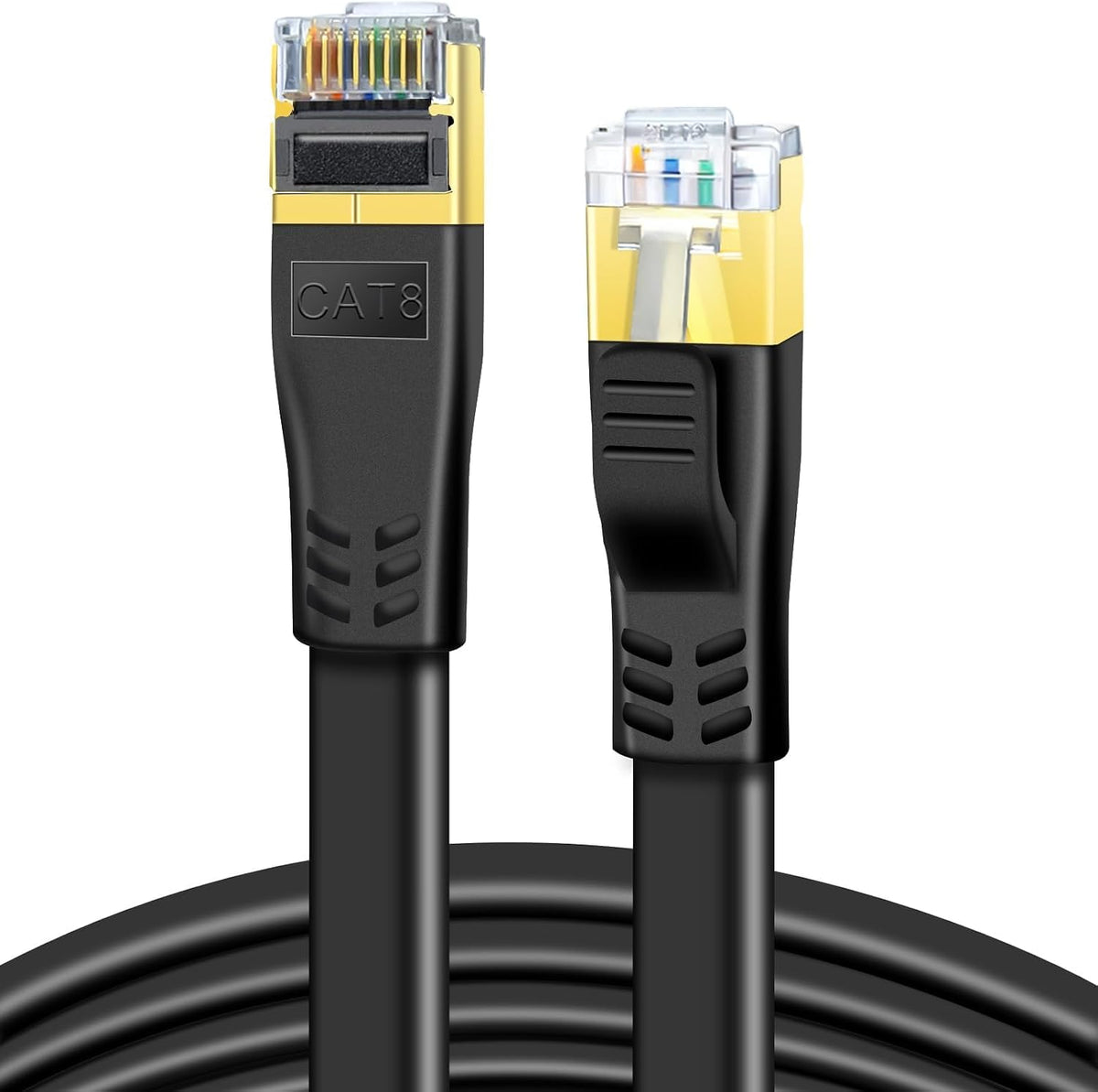 8 1.5ft 3ft 6ft 10ft 15ft 20ft 25ft 30ft 40ft 50ft 65ft 100ft 40Gbps RJ45 (1.5ft DDMALL CAT Ethernet Cable, Flat LAN