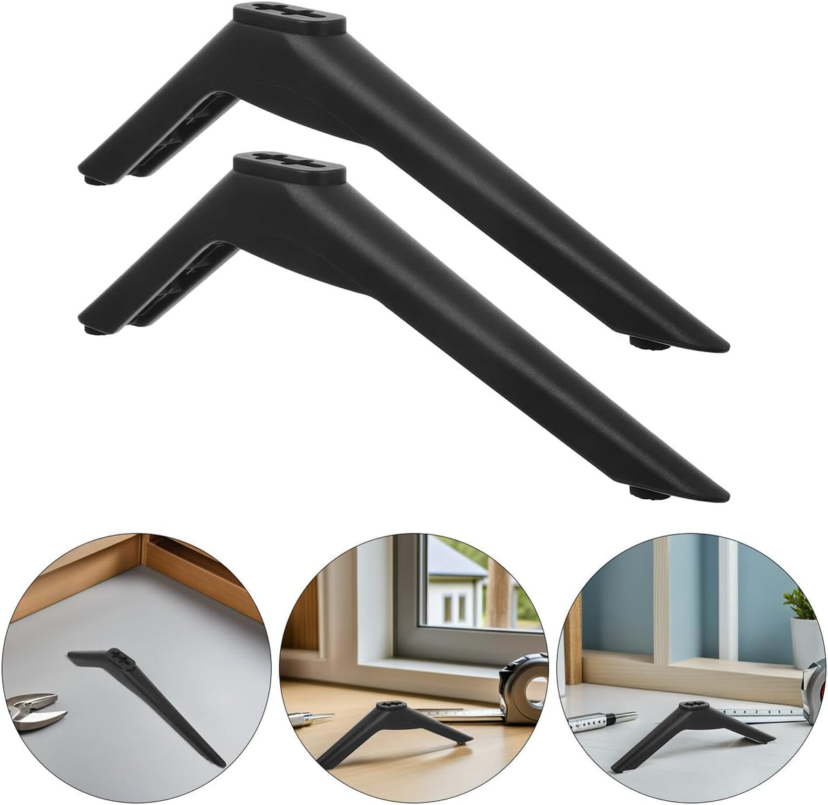 HOMOCONO 43-65 Inch Universal Tv Stand Base for Flat Screen Displays Support Stand with Screws for Home and Living Room