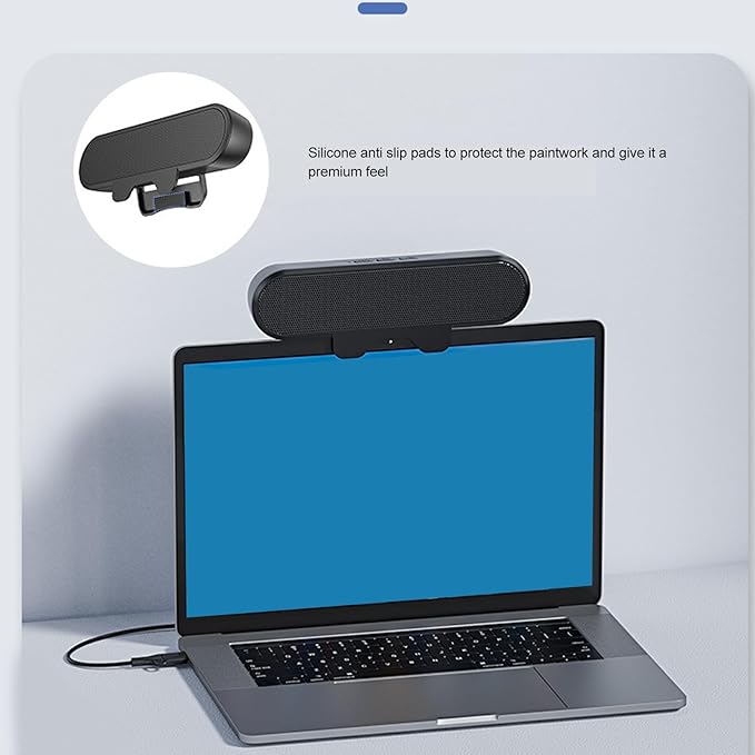Yoidesu Computer Speaker External Speakers for Laptop with Two 1.4inch Magnetic Loudspeakers HD Stereo Loud Sound Computer Soundbar for PC with Volume Control Plug and Play