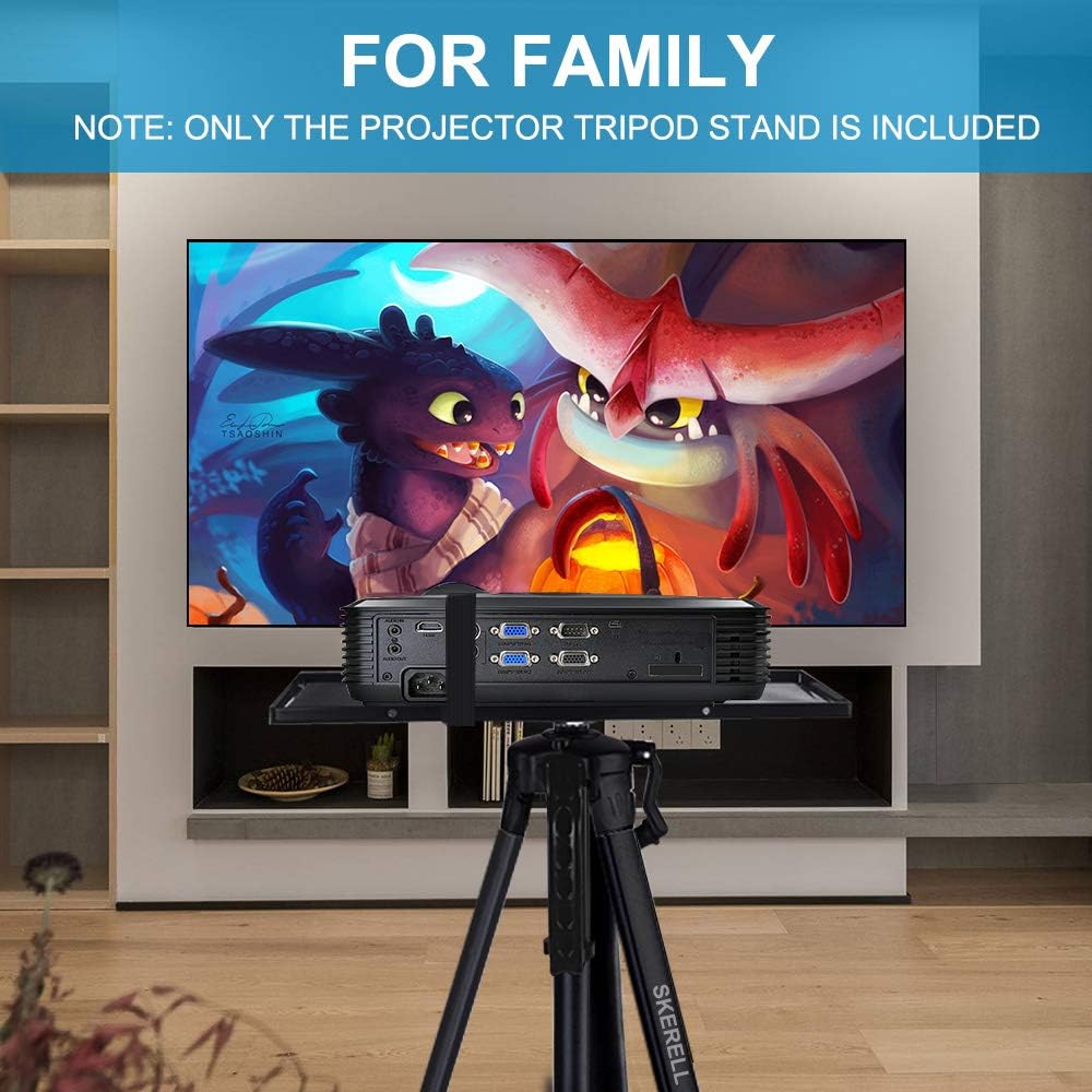 Portable Projector Stand Tripod Adjustable: Universal Laptop Standing Height from 17" to 46" with Carry Bag for Projectors Laptops Photography