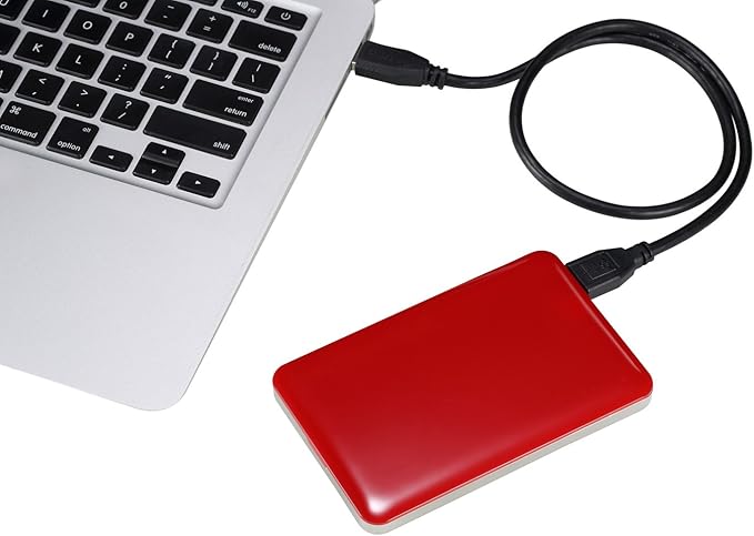 U3 2.5 inch USB 3.0 FAT32 Portable External Hard Drive - Red (100GB)