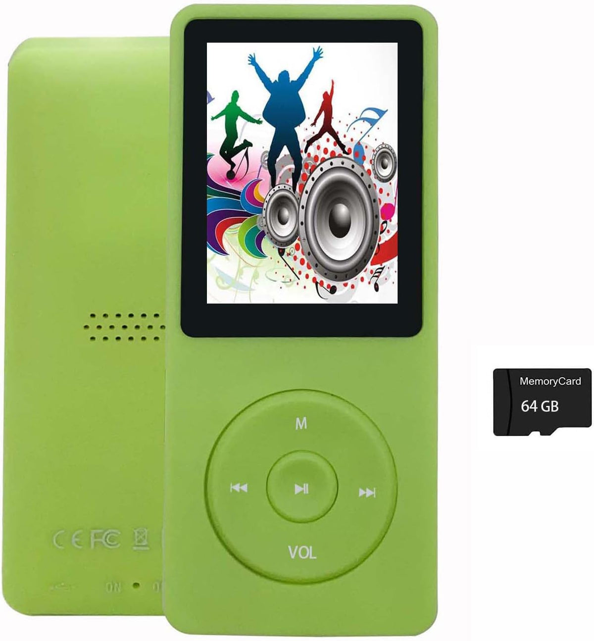 imkavery 64GB MP3 Player with Speaker Earphones Portable Music Player for Kids Support Voice Recording Photo Video