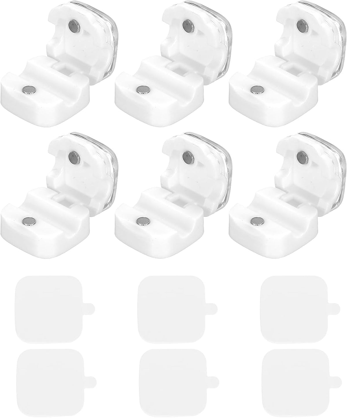 6Pcs MECCANIXITY Magnetic Cable Clips, Self-Adhesive Cable Management Clamp Cord Organizer for Charging Cable, Computer