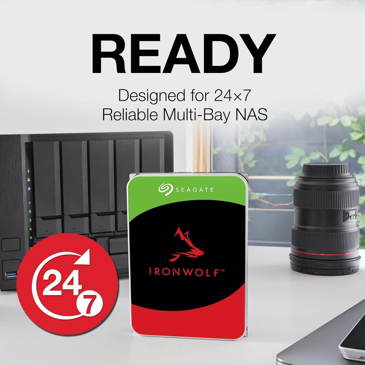 Seagate IronWolf 12TB NAS Internal Hard Drive HDD – CMR 3.5 Inch SATA 6Gb/s 7200 RPM 256MB Cache for RAID Network Attached Storage (ST12000VNZ008/ST12000VN0008)