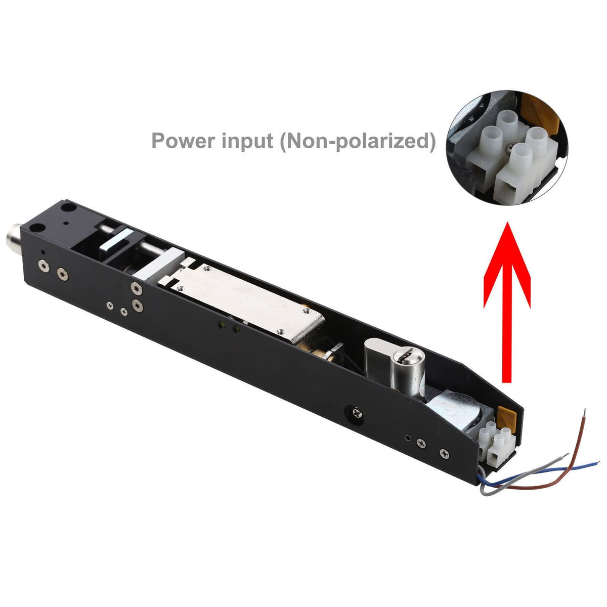 UHPPOTE Fail Secure Electric Bolt Lock Surface Mounted W/Cylinder for Steel Heavy Door