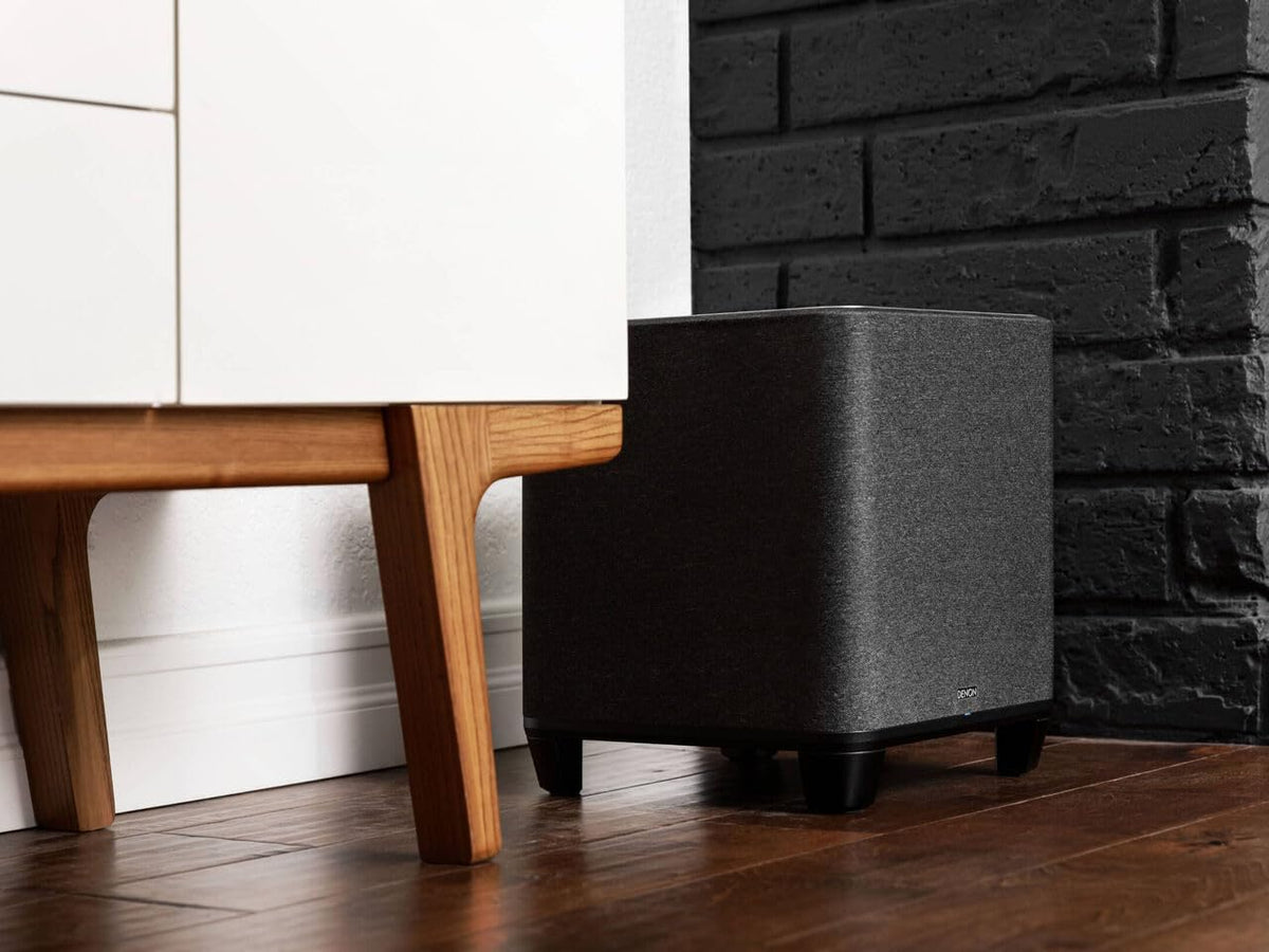 Denon Home Subwoofer – Deep, Powerful Bass, 8" Bass-Reflex Woofer, Wireless Streaming, Pair Home 150/250/350 Speakers & Sound Bar, Multi-Room Support, Black
