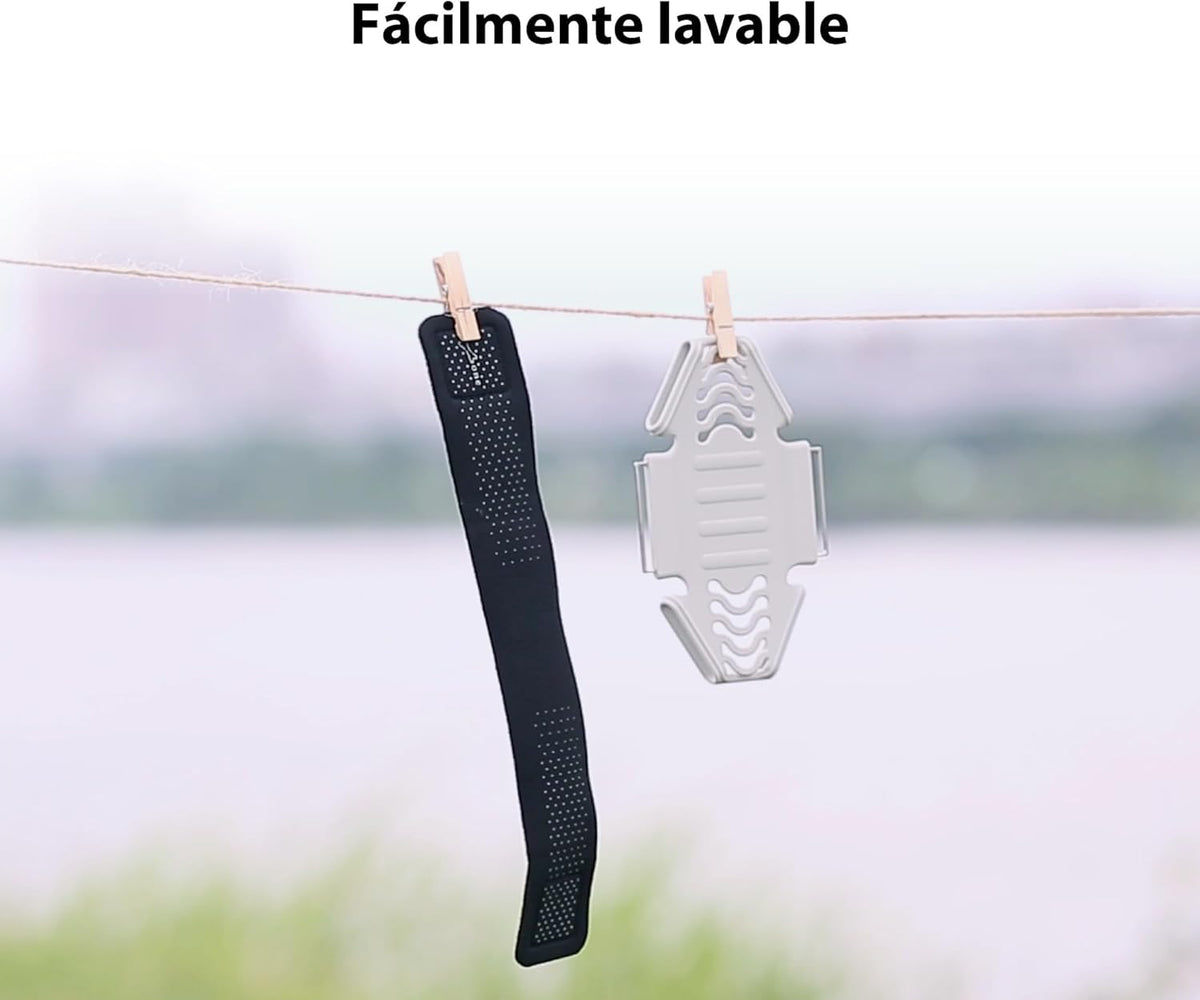 BONE Run Tie, Running Cell Phone Holder, Skin-Friendly & Washable Silicone Sport Armband, Universal Workout Phone Carrier Compatible with Most Smartphone (Luminous - Size L/Arm Size 9.8-15.7")
