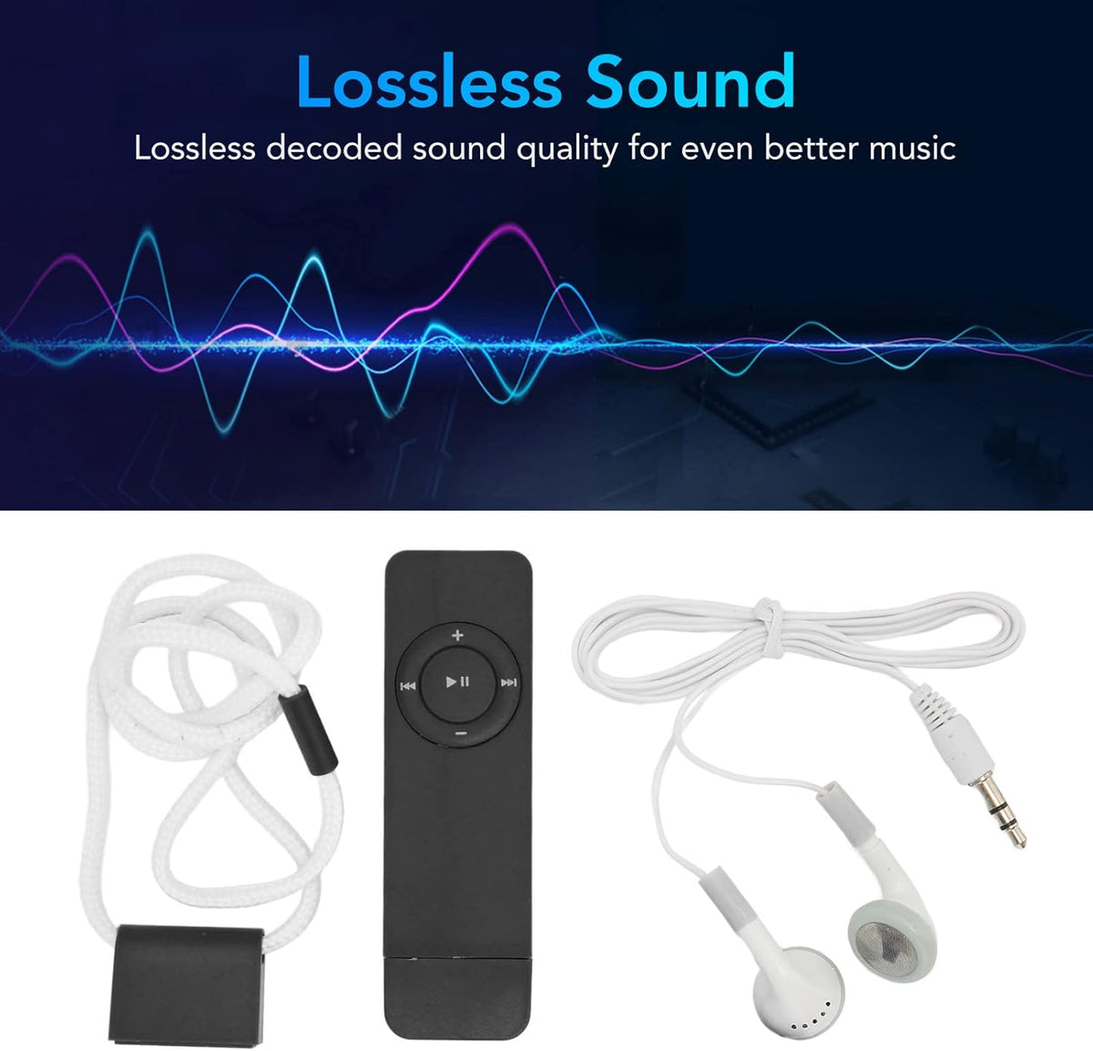 Heayzoki MP3 64GB, Pocket Player - Lossless Sound Mini Music Player, Up to for Students Running Travel, Durable