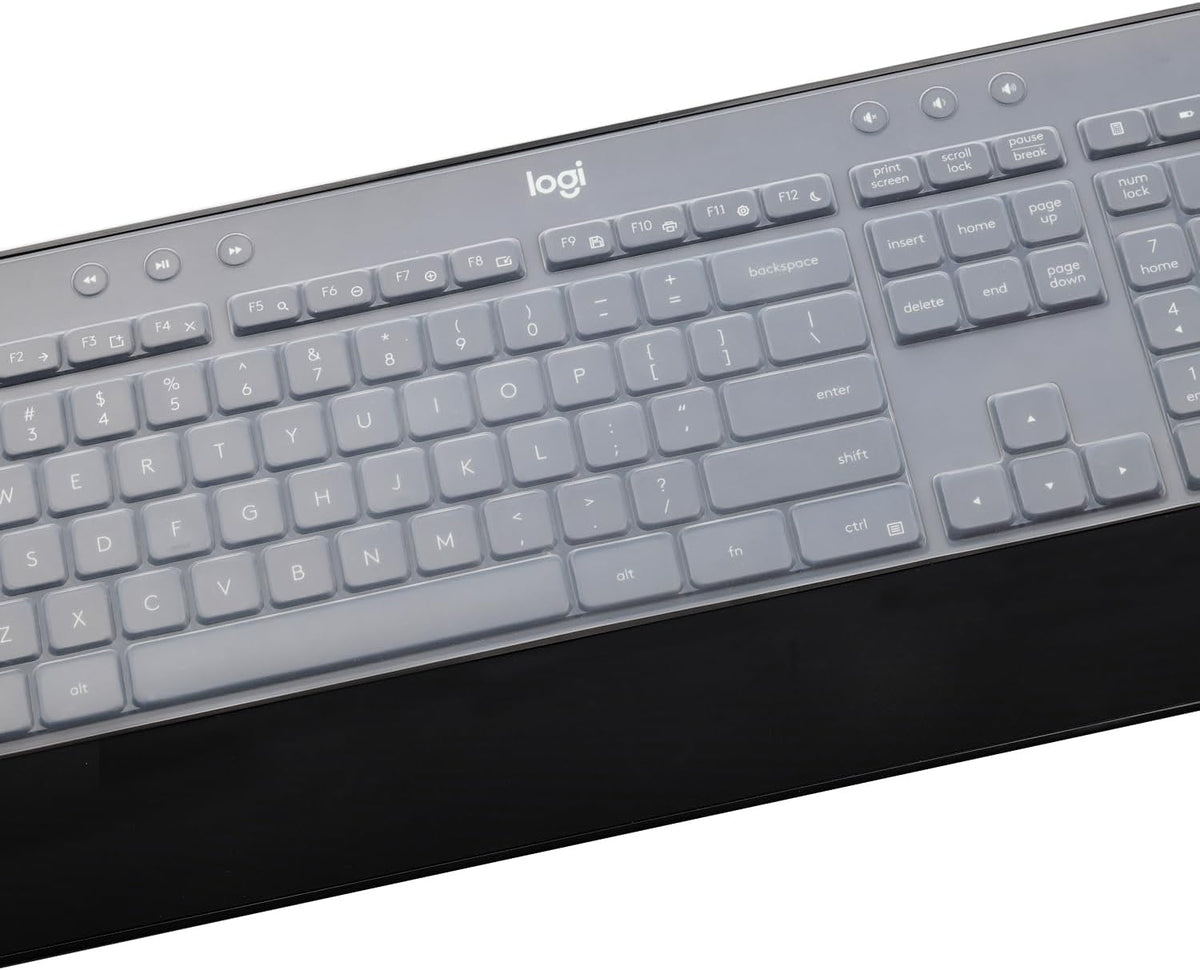 Keyboard Cover Skin for Logitech MK545 MK540 Wireless Keyboard, Logitech MK545 Keyboard Protector, Logitech MK540 Ultra Thin Desktop PC Silicone Clear Keyboard Skin Protector