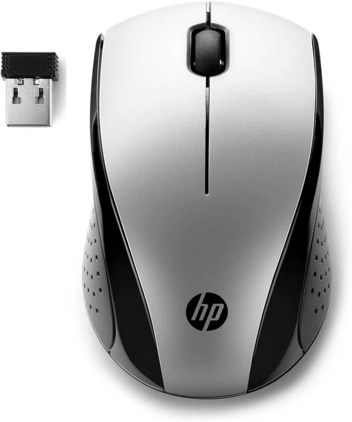 HP X3000 G3 15-Month 1600 XP,8, 11 (683N9AA#ABL) Wireless Mouse Silver, up to Battery,Scroll Wheel, Side Grips