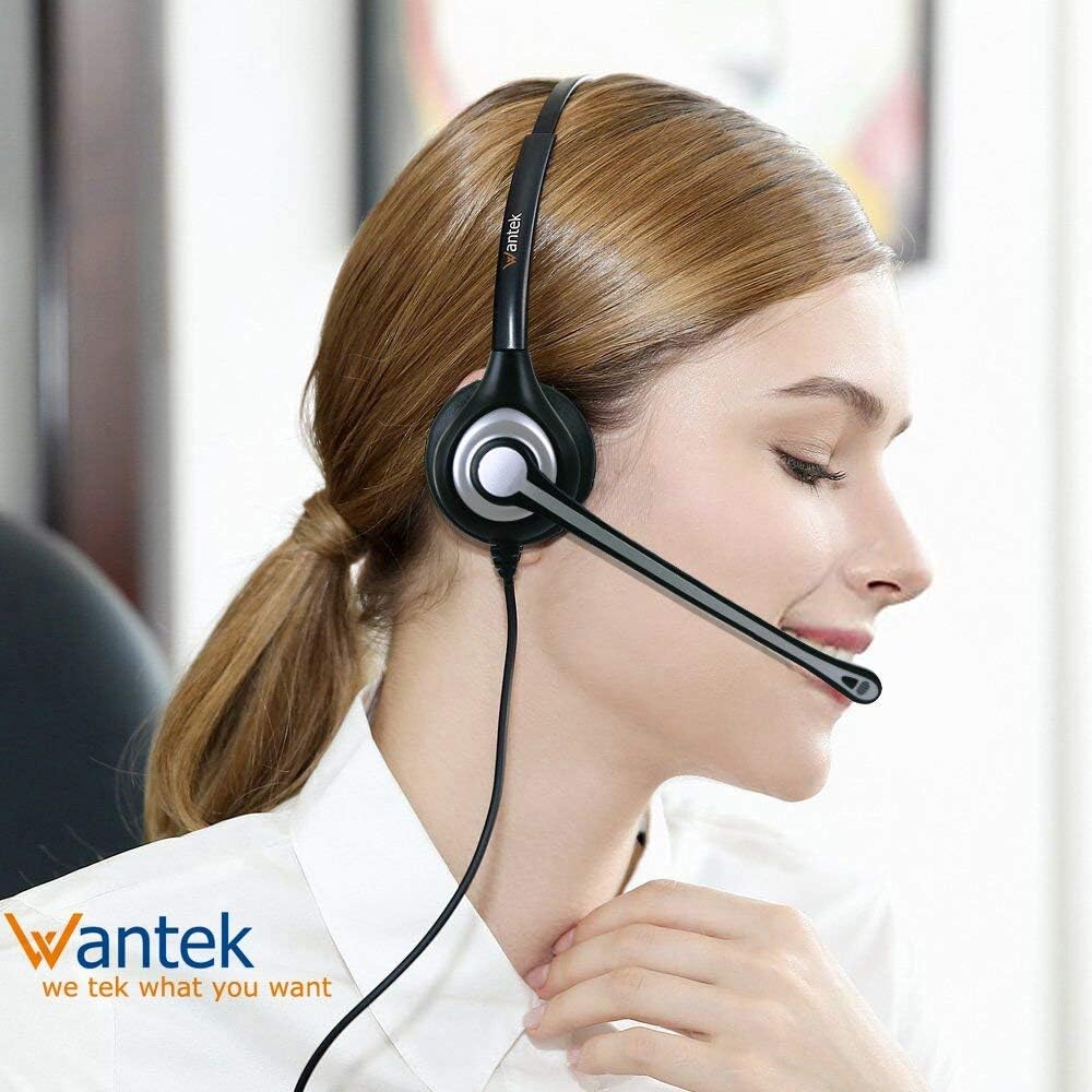 Headset 3.5mm Cell Phone with Microphone Noise Cancelling & Call Controls, Computer Headphones for Samsung PC Business