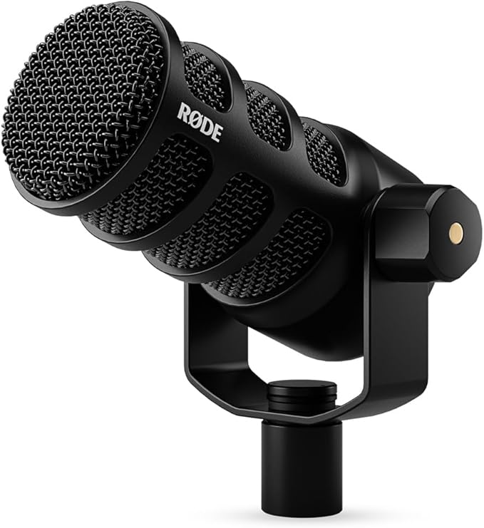 RØDE PodMic USB Versatile Dynamic Broadcast Microphone With XLR and USB Connectivity for Podcasting Streaming Gaming Music-Making and Content Creation &amp PSA1 Swivel Mount Studio Microphone Boom