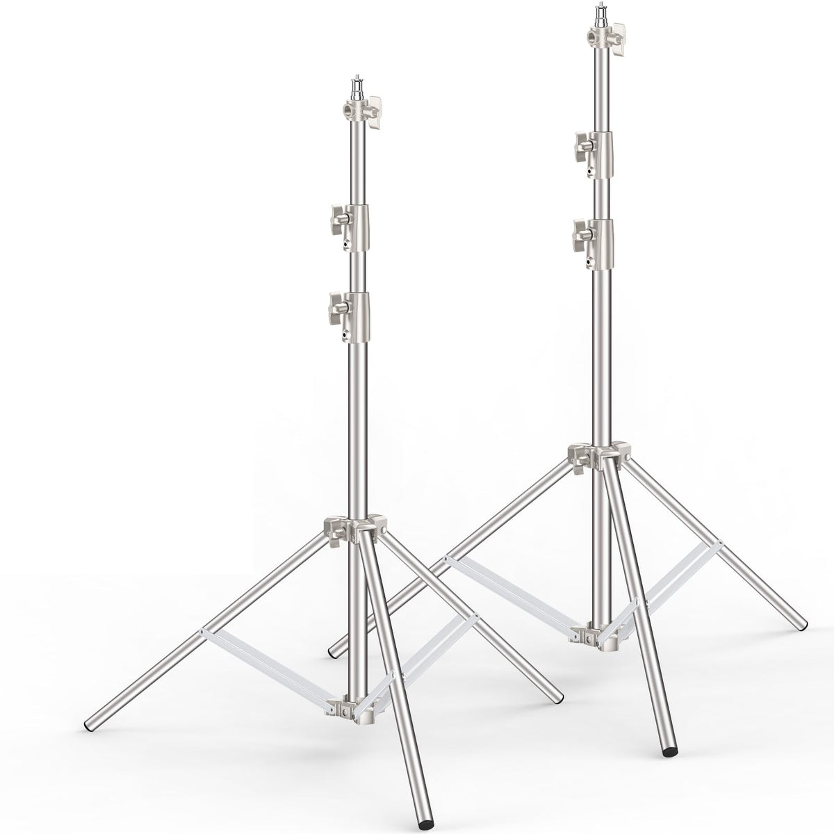 Anautin 9.2 FT Stainless Steel Light Stand Photography, 2 Pack Heavy Duty Photography Tripod Stand with 1/4” to 3/8” Screw Adapter for Strobe,LED