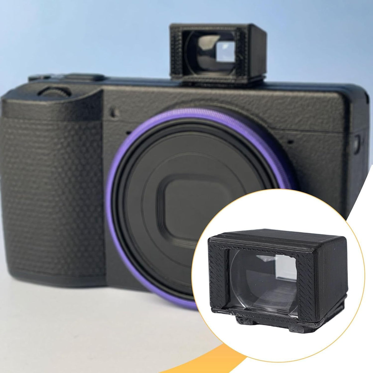 IAMDORE 28mm Camera Optical Viewfinder External Accessory Portable Spare Part Easy to Install PP Material Suitable