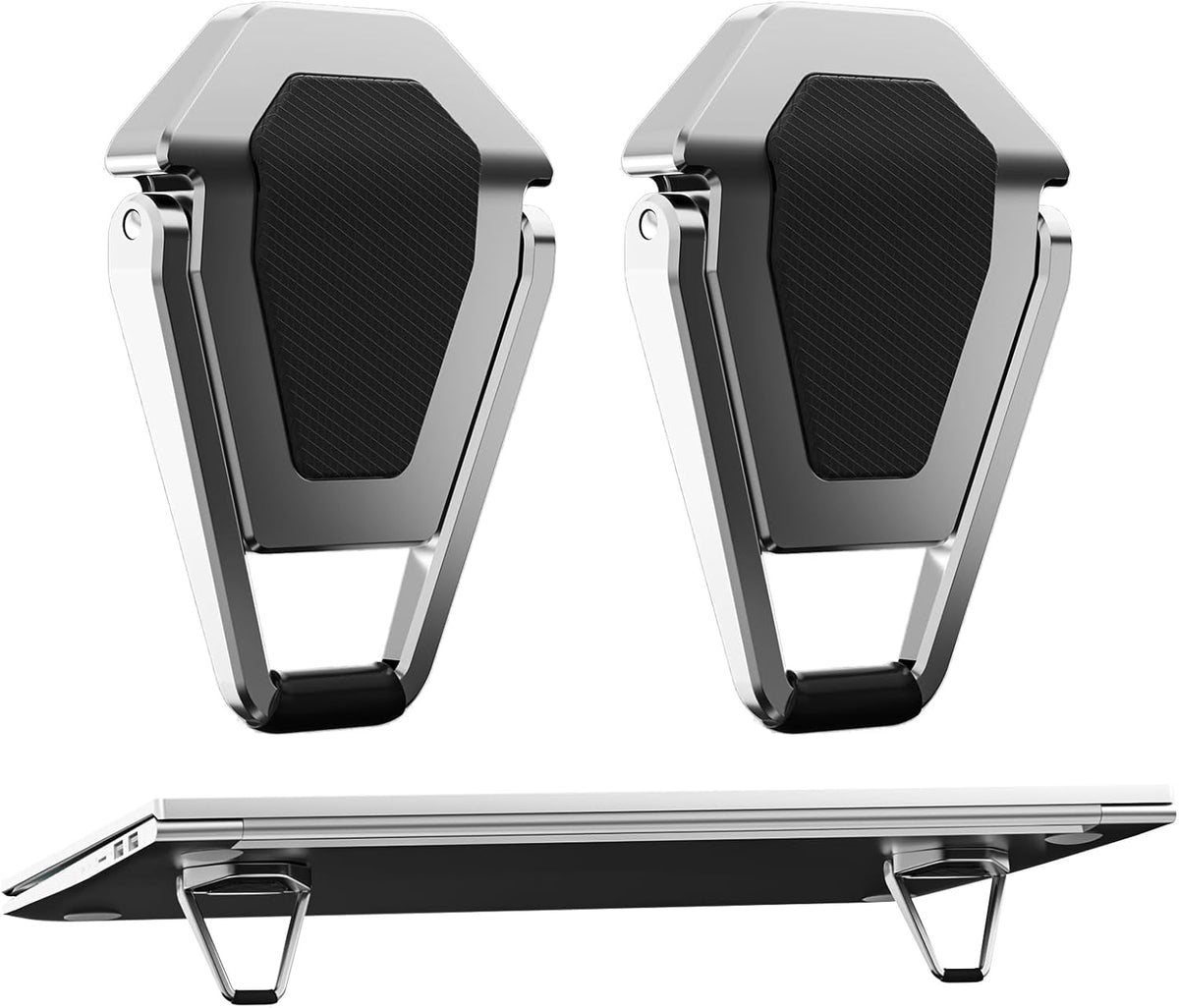 Portable Laptop Stand, Mini Aluminum Keyboard Riser,Foldable Cooling Pad,Ergonomic Adjustable Laptop Stand Holder for 11.6-17 Inch Laptops for MacB00k Air/Pro,Silver