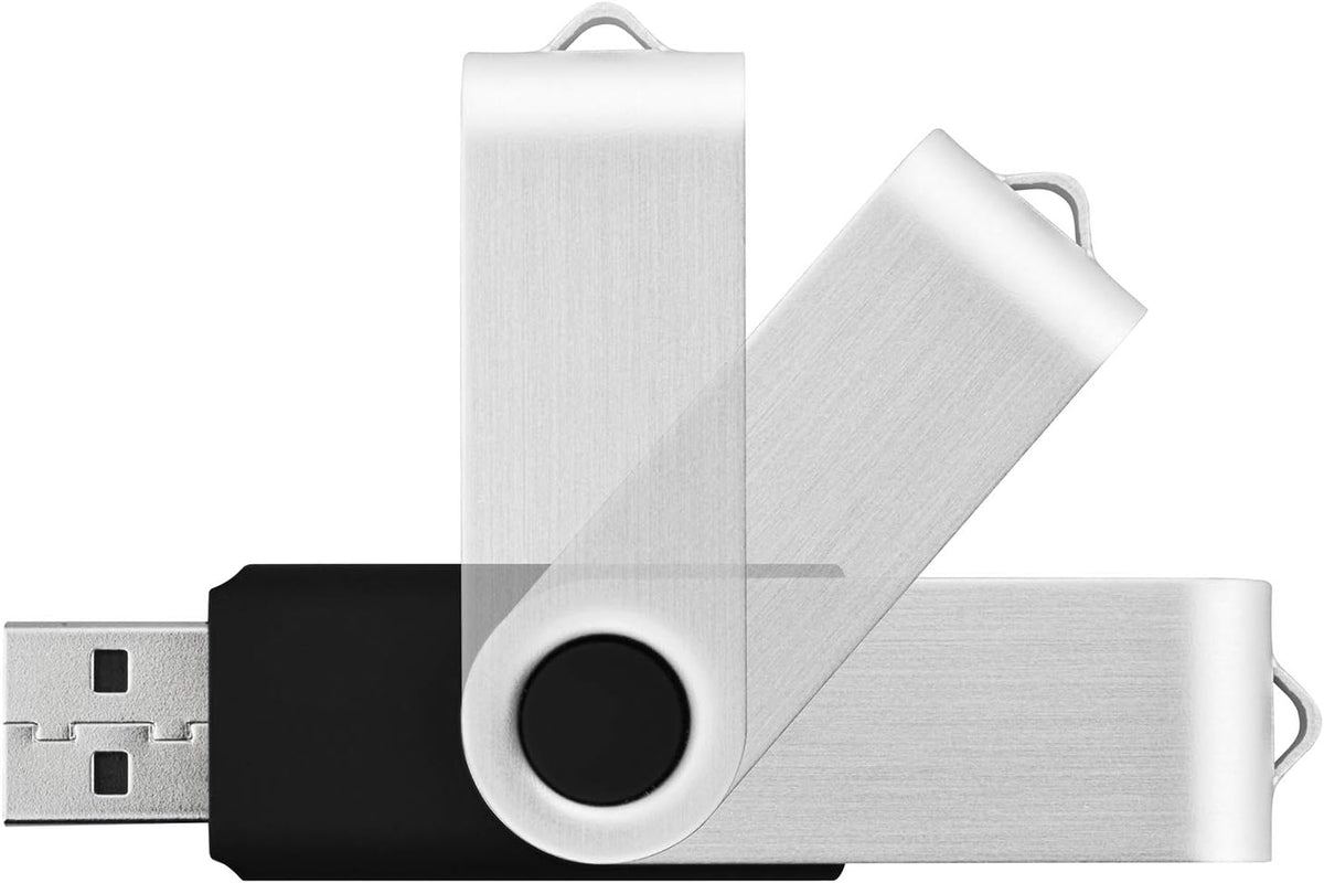 KOOTION 50pcs 16 GB USB Flash Drive 16gb Bulk Flash Drives 50 Pack Thumb DriveSwivel Memory Stick Jump Drive, Black