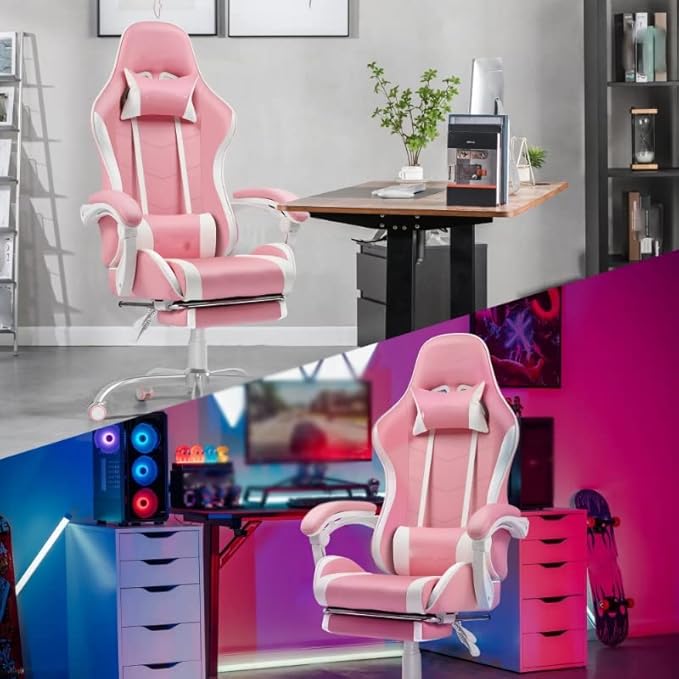Office Chair Gaming Chair Computer Chair Office Game Chair Ergonomic Game Chair Adjustable Height Oblique Horizontal Office Chair (Color : D Size : Light Grey)