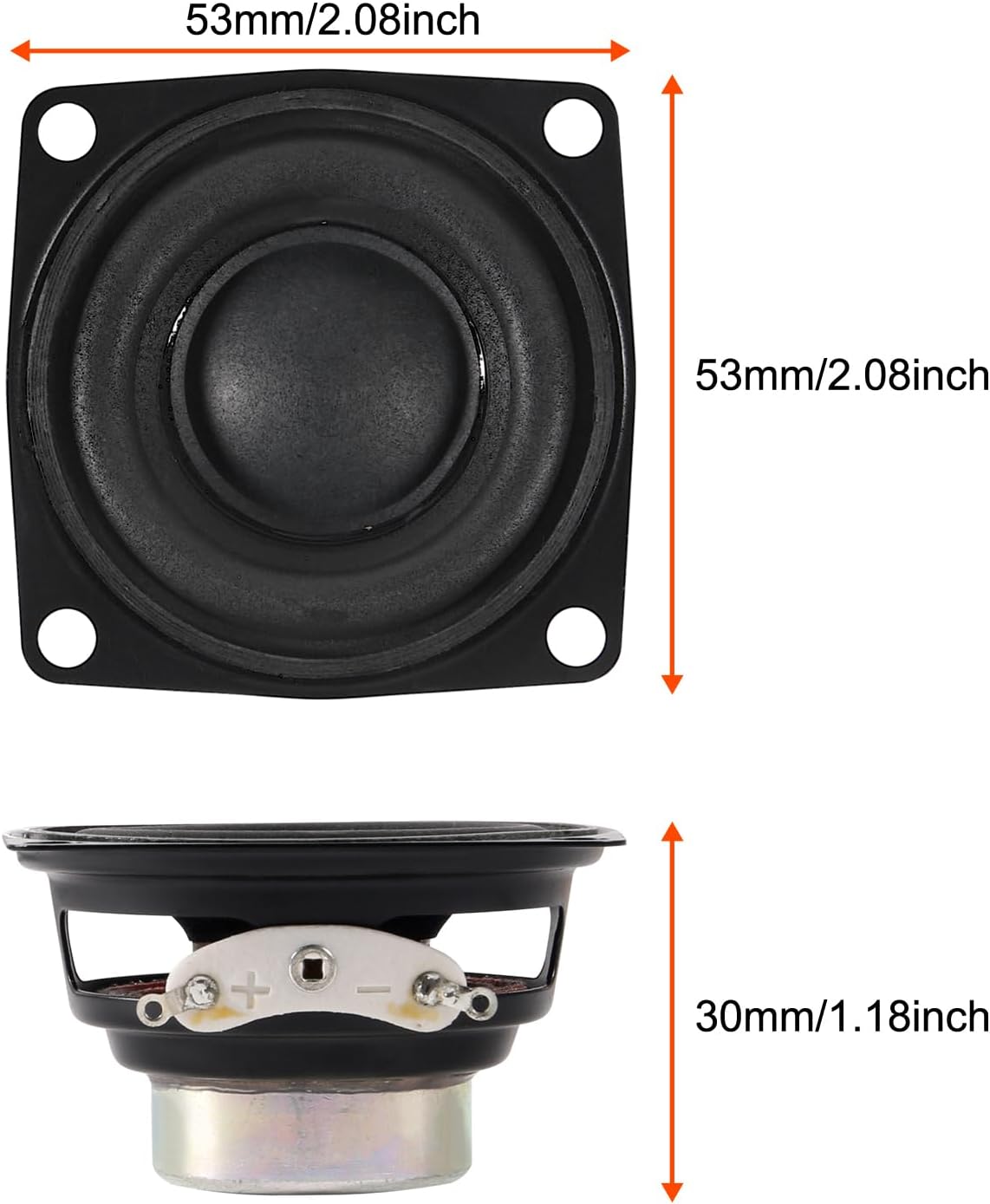 ACEIRMC 2inch 4Ohm 10W (2pcs) Full Range Audio Speaker Stereo Woofer Loudspeaker for Arduino