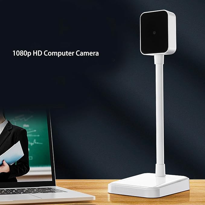 Fabater 1080p HD Computer Camera with Microphone Laptop USB PC Webcam 30fps Adjustable Angle Plug and Play for Win7 8 10 OS X