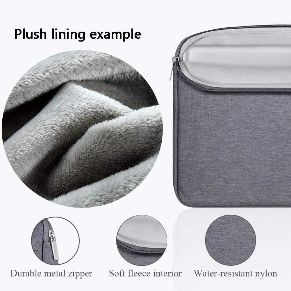 Voova Laptop Sleeve Carrying Case 13 13.6 Inch Compatible with MacBook Air 13 M1/M2/M3/M4, MacBook Pro 13/14, IPad Pro 13, Waterproof Slim Computer Cover Bag, Grey