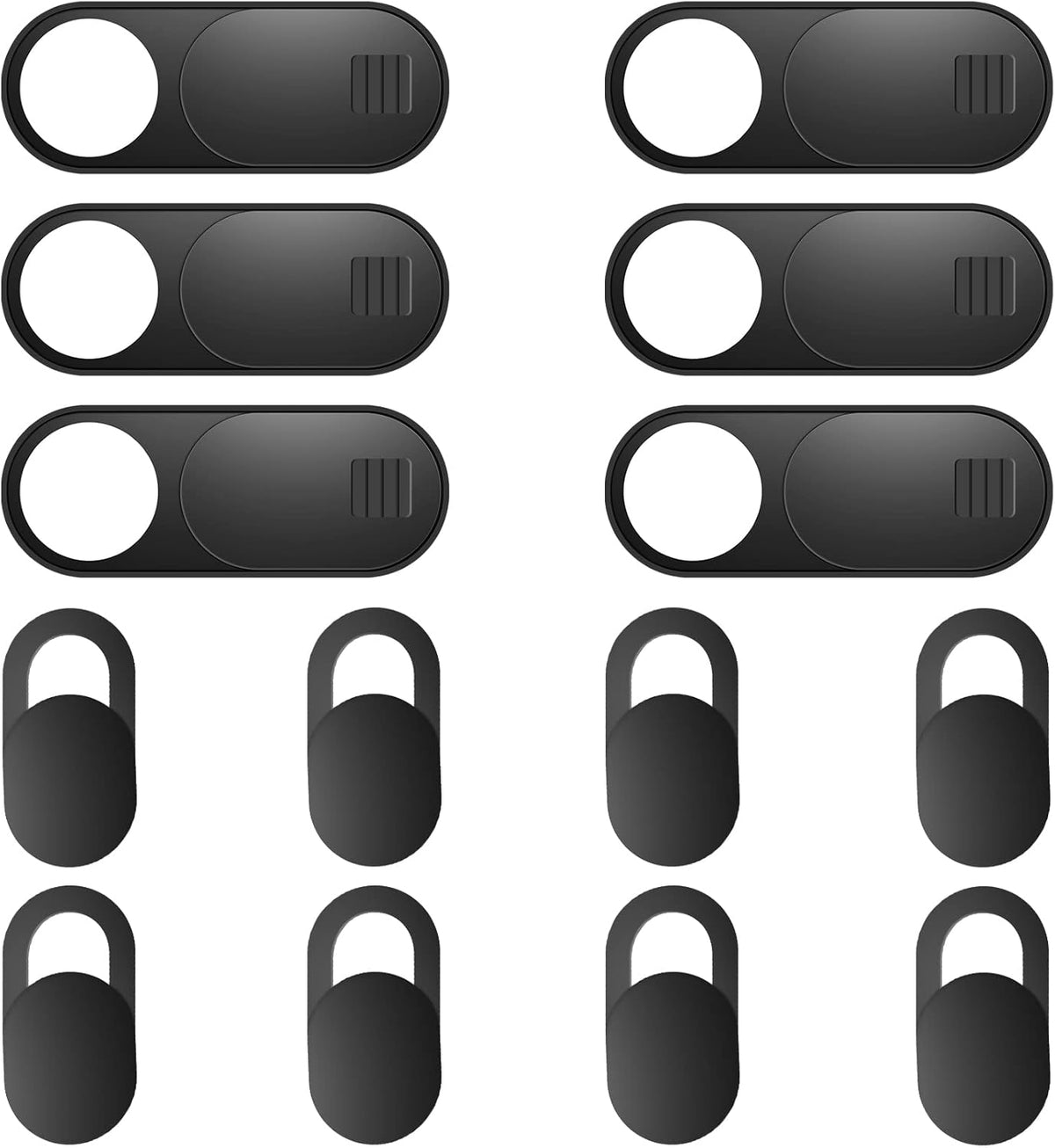 Webcam Cover Slide, 14 Pack Webcam Cover, Ultra-Thin Camera Cover for Laptop, Desktop, PC, MacBook, iPad, Tablet, iPhone, Cell Phone, Laptop Camera Cover Slide to Protect Your Privacy(Black)