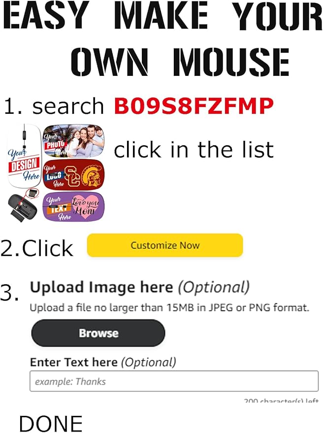 maizi Small Wireless Mouse for Personal Computer Laptop MacBook Small Wireless Mice Image ID: 35057432 American Football fie 2.4G Lightweight with USB Receiver Printed in USA Product
