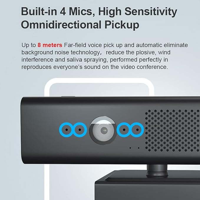 1080P Webcam for W/Built-in Mic Mute Button and Privacy Cover Plug&ampfor Play for Laptop Computer