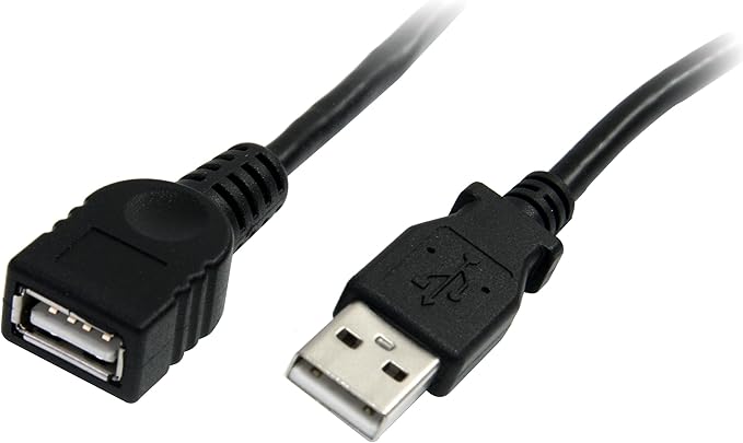 StarTech 6ft USB 2.0 Extension Cable, USB-A M/F, Black (USBEXTAA6BK)