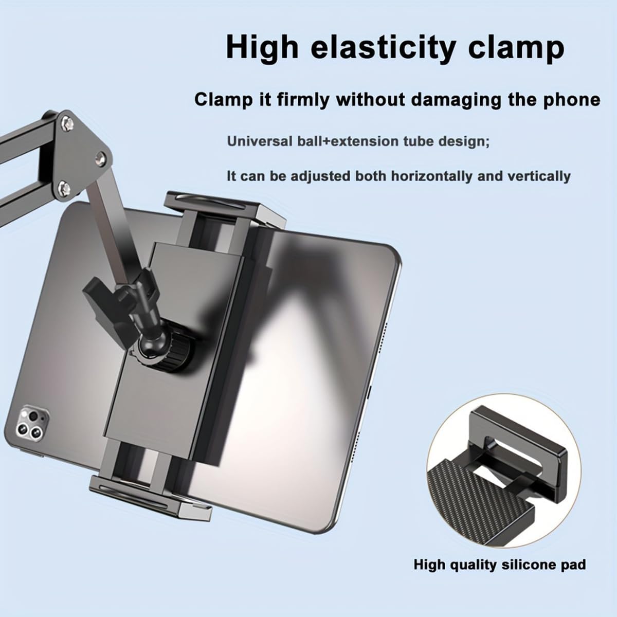 Hosann Century Holder[59Height 360 4.7-12.9 Tablet Floor Stand Adjustable] Rotatable Metal Tablet Stand,with Heavy Duty