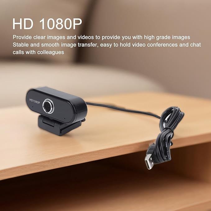 ciciglow PC Webcam 1080P HD Desktop Computer Camera with Microphone 120° Wide Angle Rotatable USB Web Camera for Live Streaming Video Chat Conference Recording Online Class
