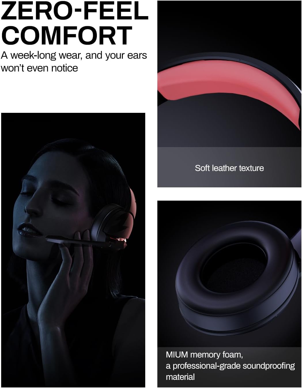 acer Wireless Gaming Headset, PS5 Headset with 2.4GHz for Ps5, Ps4, PC, Switch, Bluetooth 5.3 + 100Hrs Gaming Headphones with Noise Canceling Mic for Laptop, Mobile, Mac, 50mm Drivers (Blackpink)