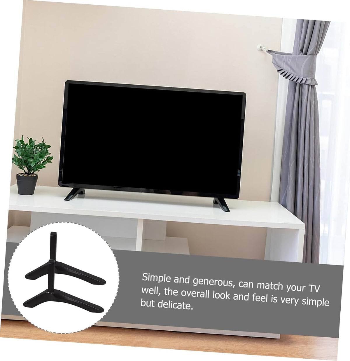 Healifty Sturdy TV Stand Bracket for Flat Screens - Ideal for Living Room & Bedroom