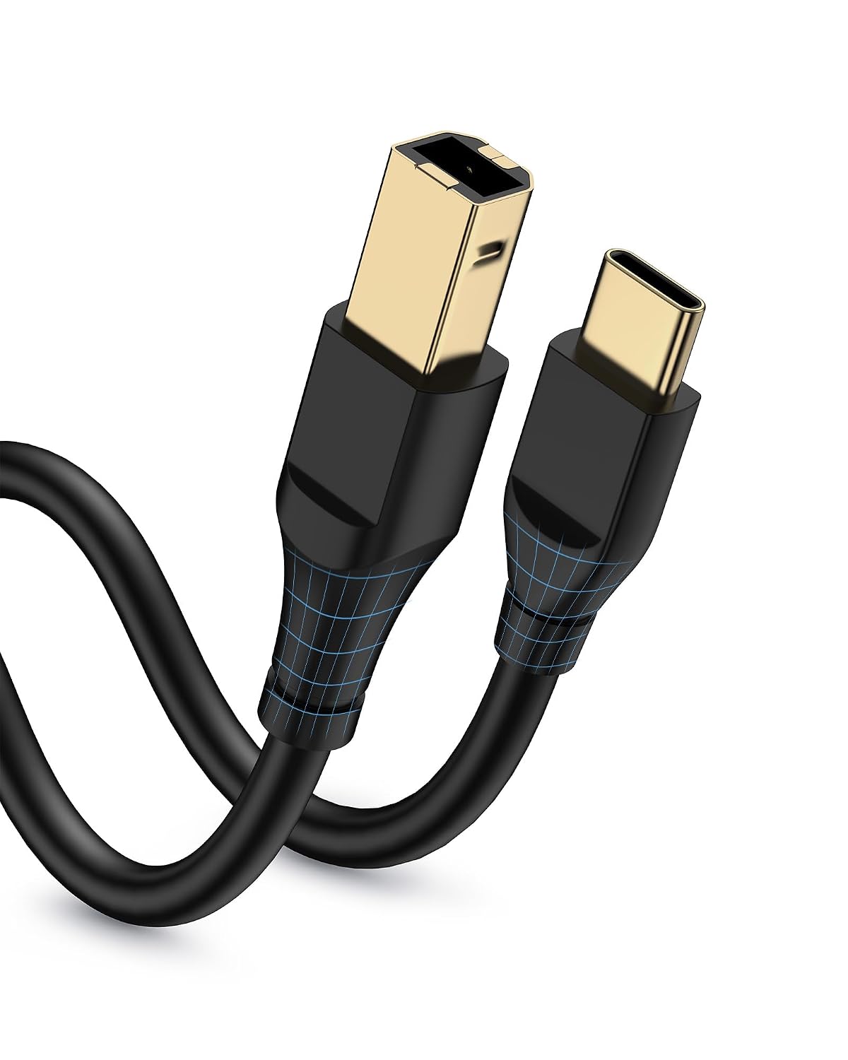 6ft, 6 Printer Cable Scanner USB C to USB B Cable for Epson, HP, Canon, Midi, Ethernet Print to Computer/Laptop/Pc-USB