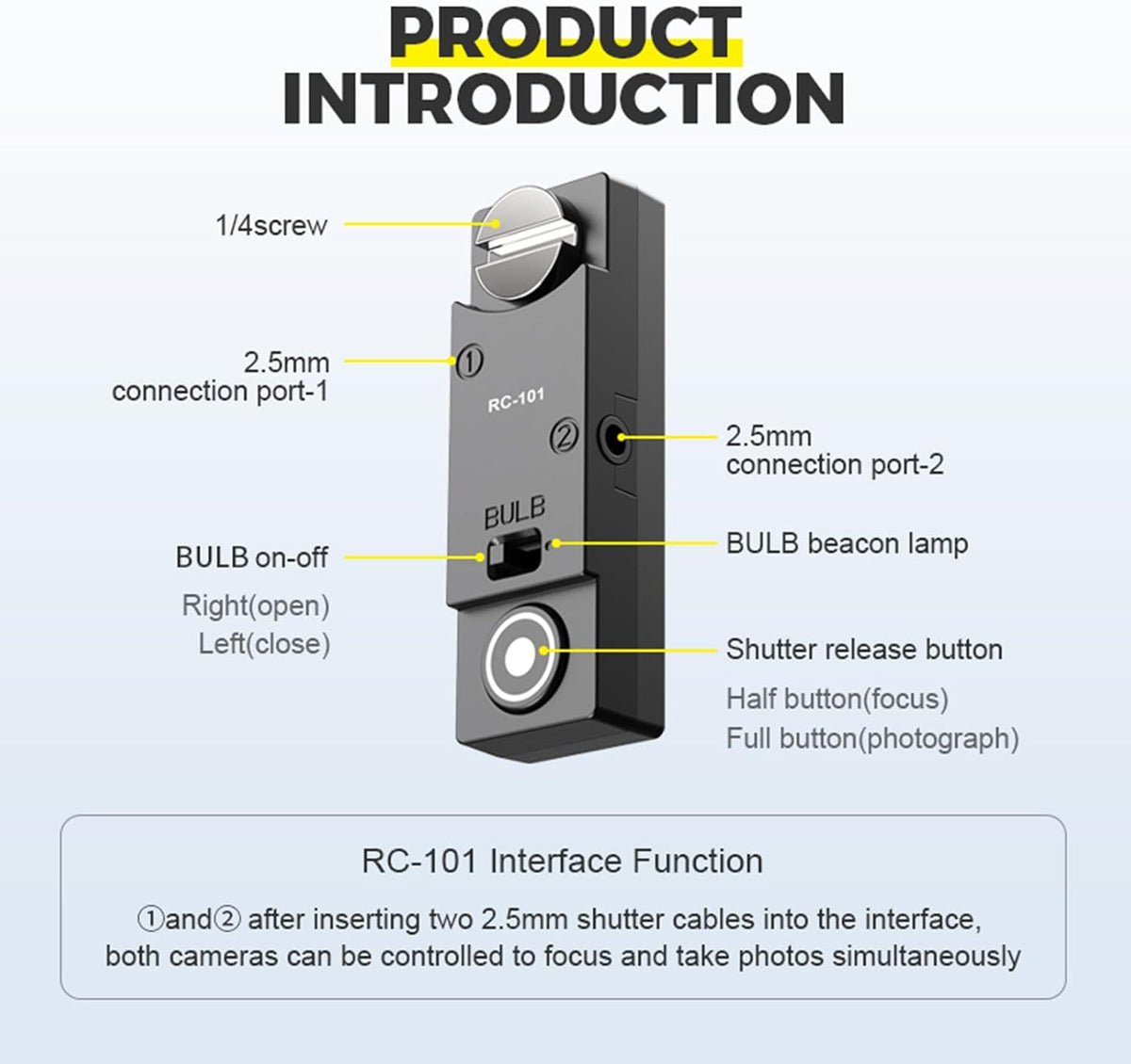 for Leica SL2 SL3 SL2S The Camera Releases The Shutter Cord Remote Control RC101-sl2 Remote 1/4 Screw Fixing Small Release Button Handle、 Hand Handle, cage Accessories (RC101-SL2)