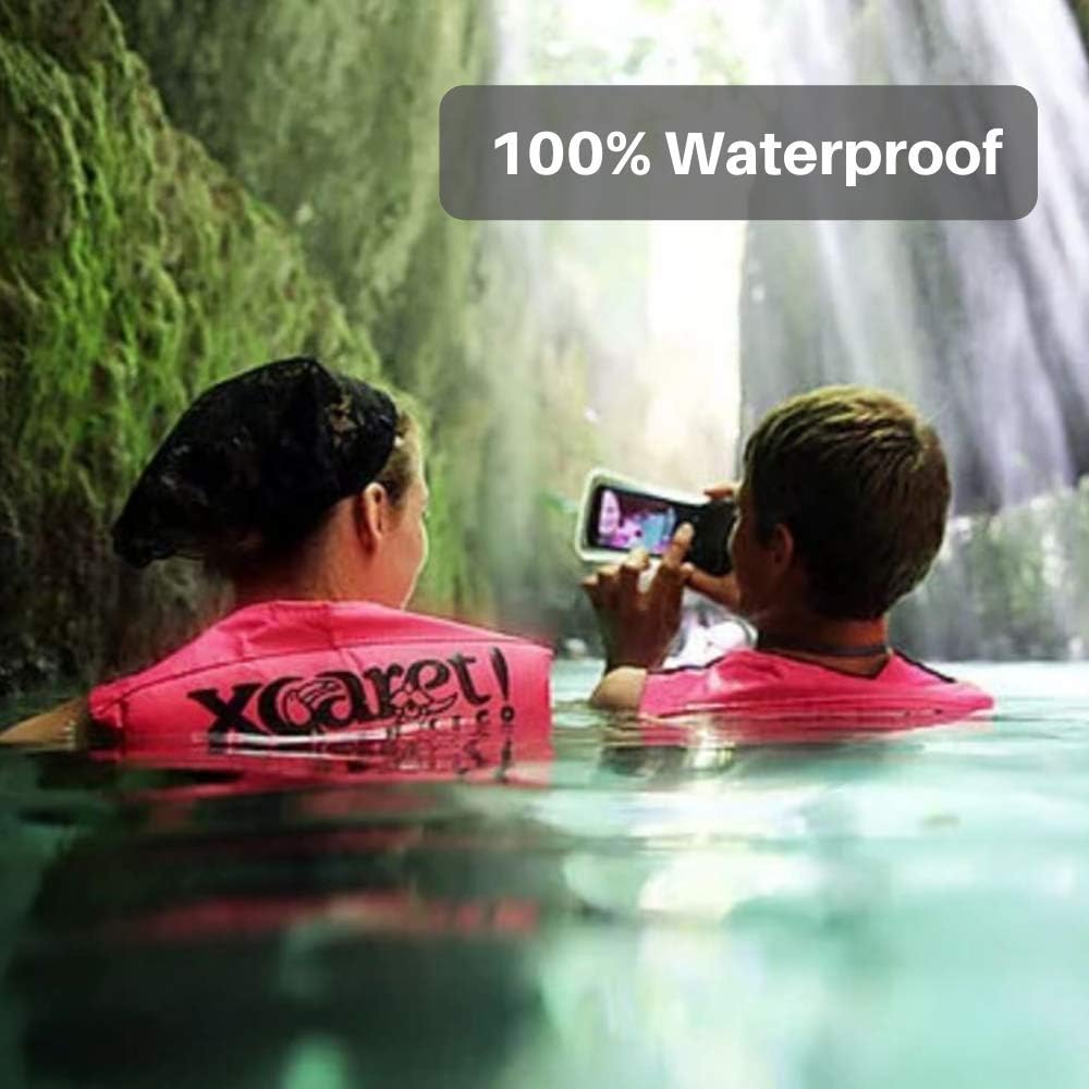 AquaVault 100% Waterproof Floating Smart Phone Case & Money Pouch - Fits All Phones - Made from Premium Heavy Duty PVC for Added Drop Protection - Includes Adjustable Neck Strap. Blue