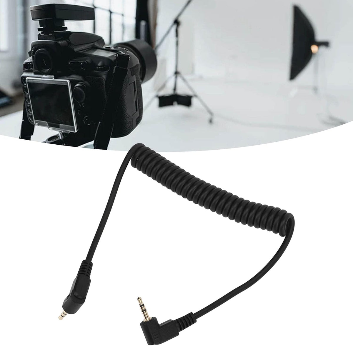 2.5mm CB2 3.3ft 2.5mm 100cm Camera Remote Control Shutter Release Cable Cord, to Male Flash PC Sync Cable, Compatible