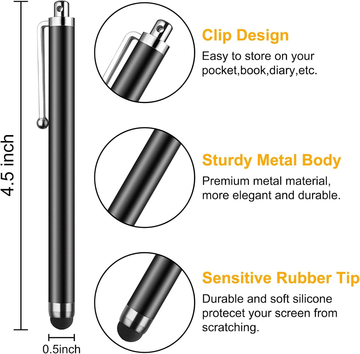 Stylus Pens for Touch Screens,SLKIJDHFB 20 Pack Universal Capacitive Touch Screen Pens for iPad,Tablets,Samsung Galaxy,Smartphones,All Universal Touch Screen Devices