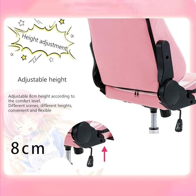 Gaming Chair Computer Chairs Chair Computer Chair Ergonomics Executive Desk Chair Height Adjustable E-Sports Gamer Chairs Linkage Armrest Reclining Video Game Chair With Headrest ( Color : Black Red )