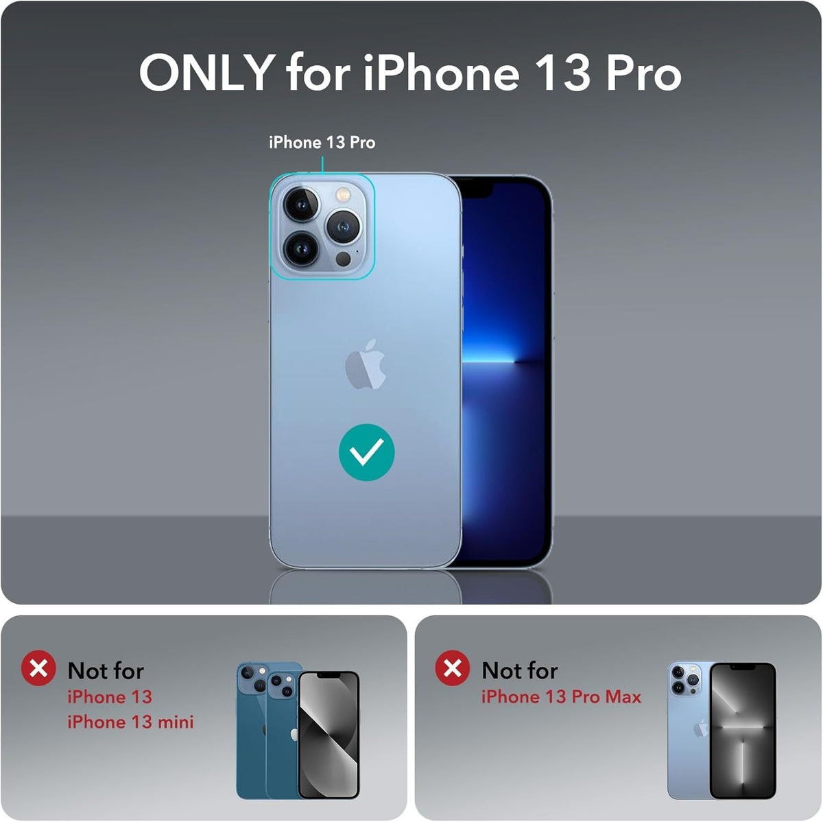 Compatible with iPhone 13 Pro Wallet Phone Case-PU Leather Magnetic Flip Cover with Credit Card Slots,Zipper Pocket & Detachable Wrist Strap,Shockproof Design,for Women and Men-Navy Blue