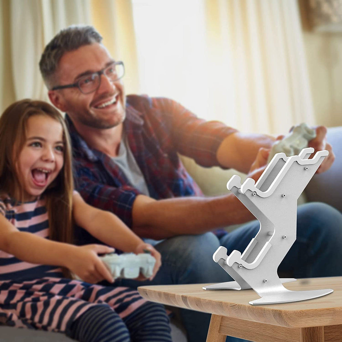 NBCP Controller Stand, Headphone Holder, Universal Adjustable Game Controller Headset Hanger Mount for All Universal Gaming PS5 Accessories, Xbox Sony