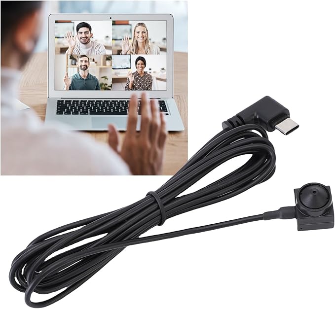 Dpofirs USB Type C Webcam Camera 1/4in CMOS Center Screen Webcam with UVC OTG Plug and Play Fixed Focus Wide Angle Camera for Live Streaming and Video Calls (8MP)
