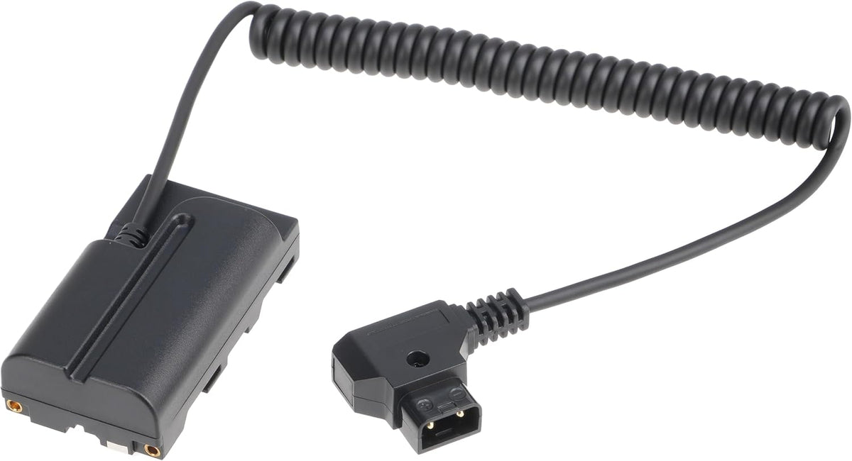 FocusFoto NP-F550 Dummy NP-F970 NP-F570 NP-F750 NP-F770 F960 D-Tap Connector to Full Decoded Battery Adapter Cable