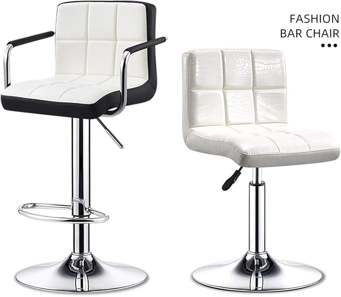 Mlaea Classroom Dormitory Hotel Chair Dining Bedroom Living Room Chair with Adjustable Height Gaming Club Bar Chair 38 * 44-56CM(Color:#1)