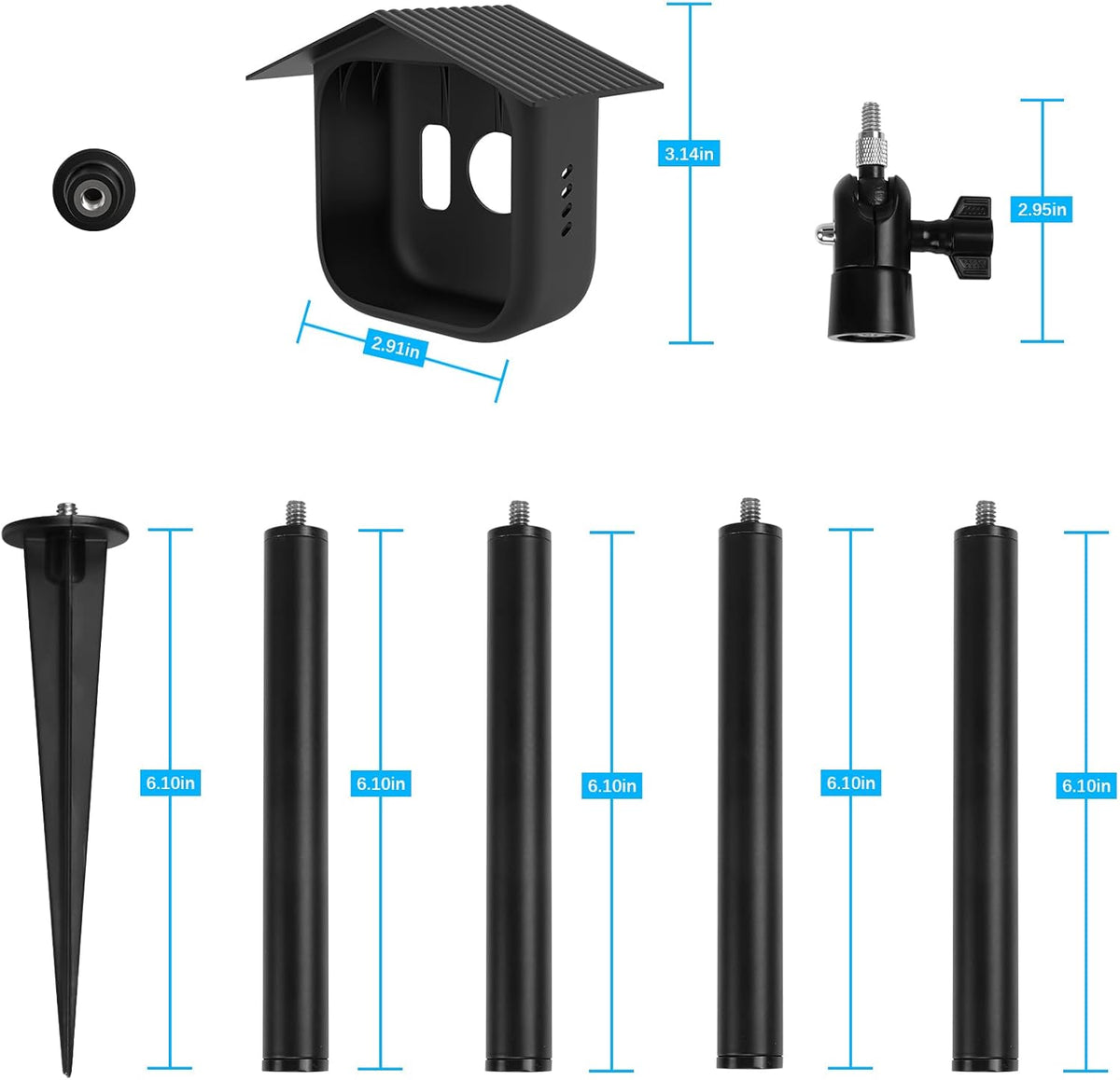HOLACA 4 2K+ (2025 Camera Ground Stake Mount and Weatherproof Silicone Skin for Blink Outdoor Security Camera/Blink