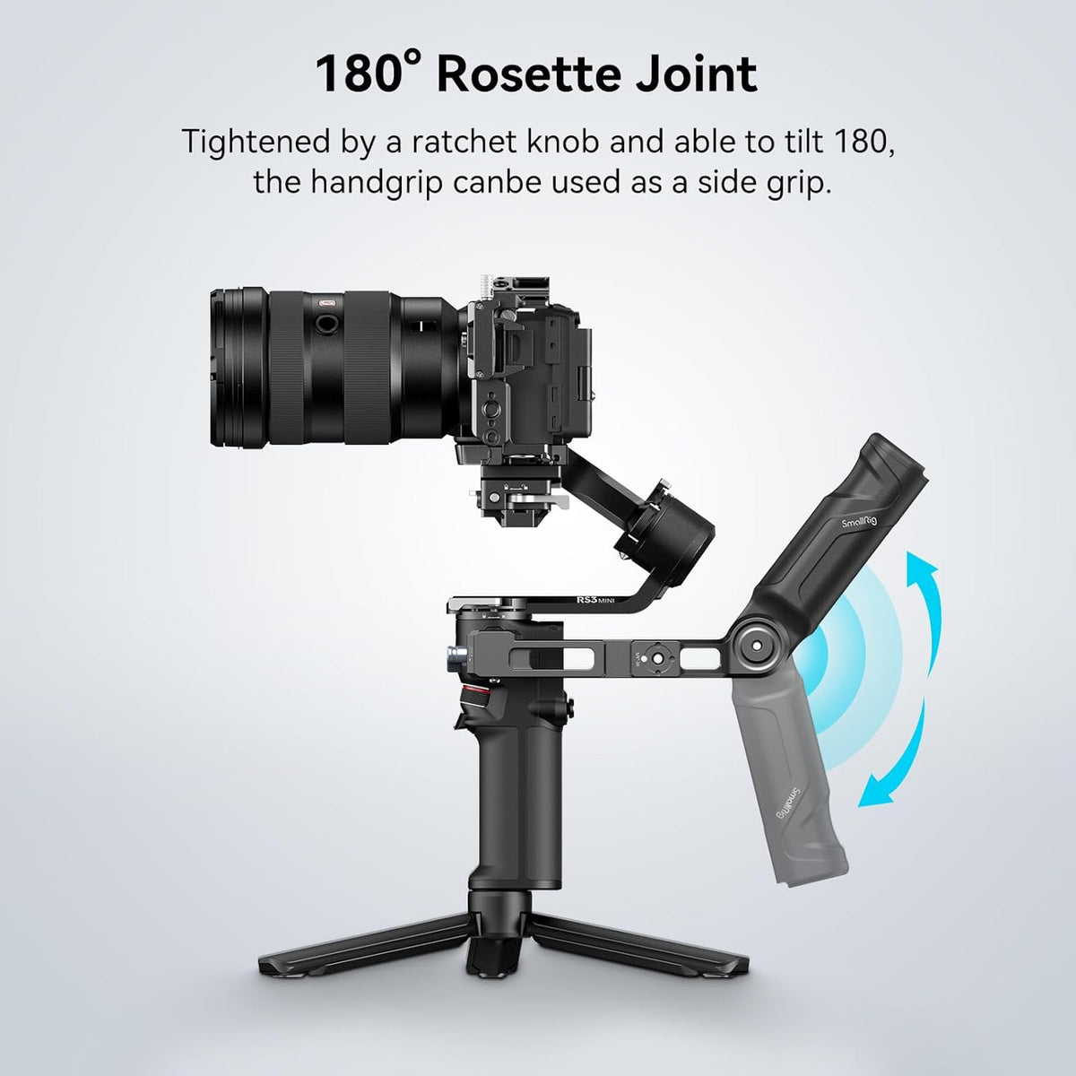 SmallRig Plastic Lightweight Adjustable Handle Sling Handgrip Only for DJI RS 4 Mini/RS 3 Mini Gimbal Handheld Stabilizer, with NATO Clamp and Cold Shoe Mount