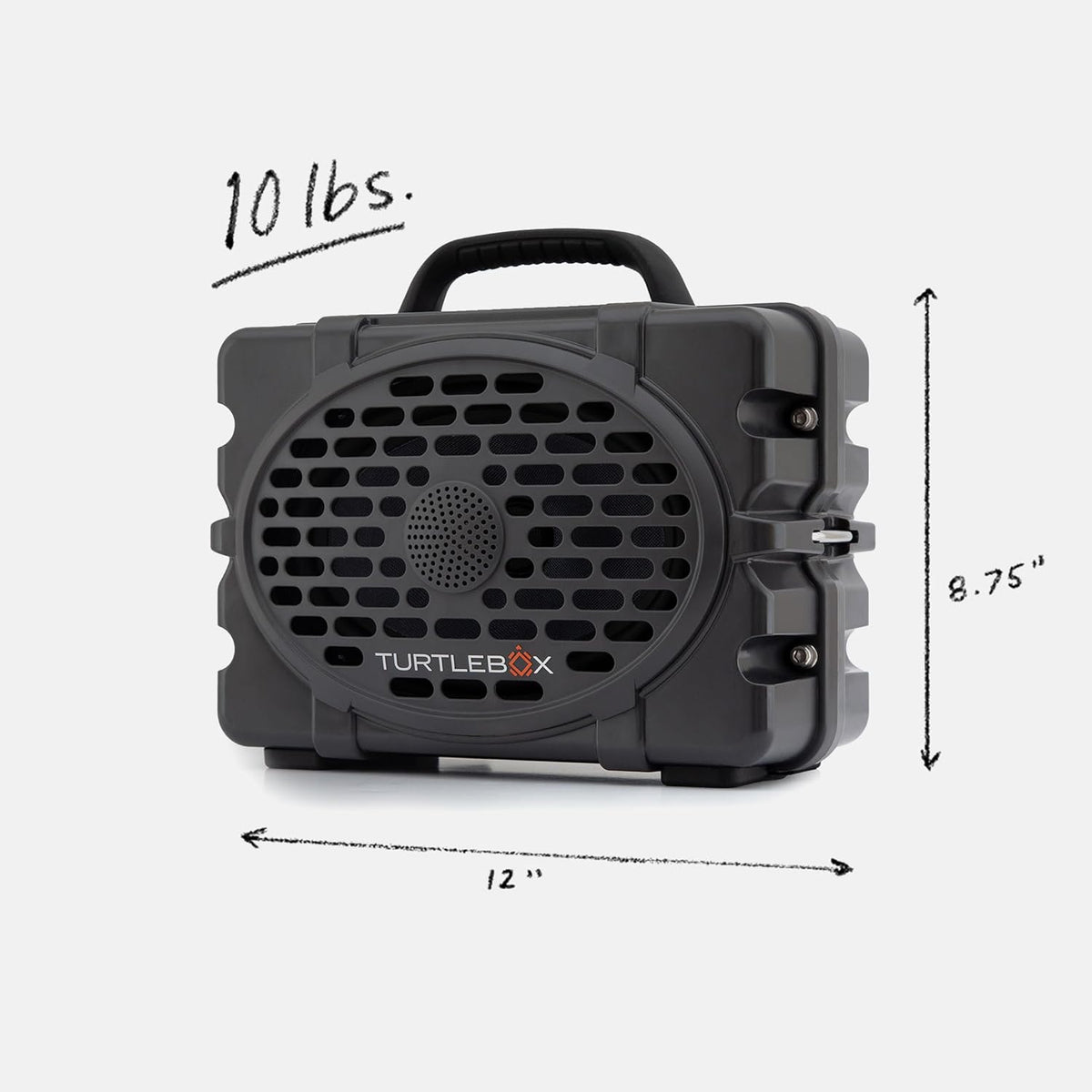 Turtlebox Original Gen 3: Portable Outdoor Bluetooth Speaker – Ultra-Loud (120dB), Waterproof (IP67), Rugged, Impact-Resistant, 3-Day Battery | Party Mode: Unlimited Pairing Stereo, Gray/Electric Blue