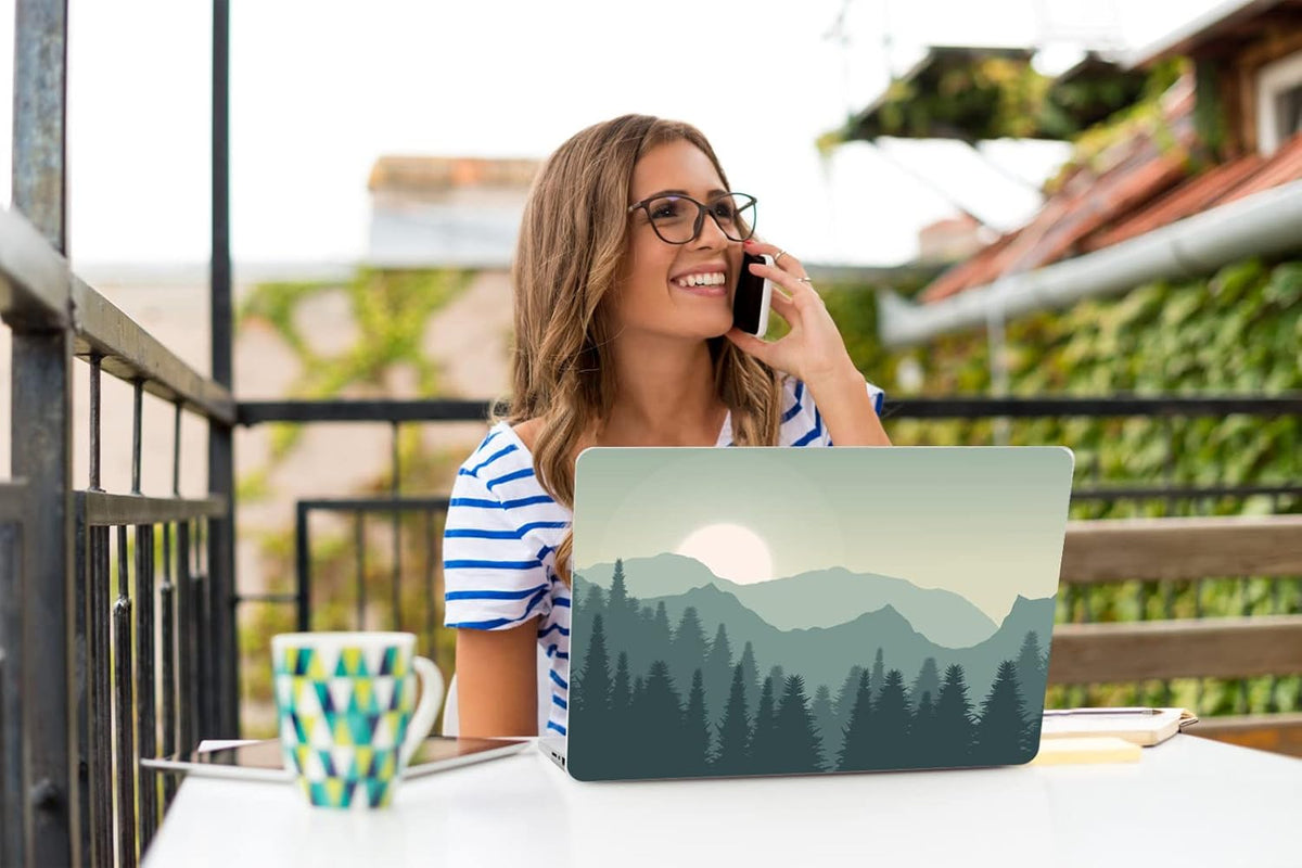 Teryeefi Compatible with MacBook Pro 13 inch Case 2022 2020-2016 Release Model: A2338 M2/M1 A2251 A2289, Plastic Hard Shell Case & Keyboard Cover for MacBook Pro 13 with Touch Bar, Forest